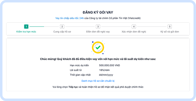 Đăng ký gói vay