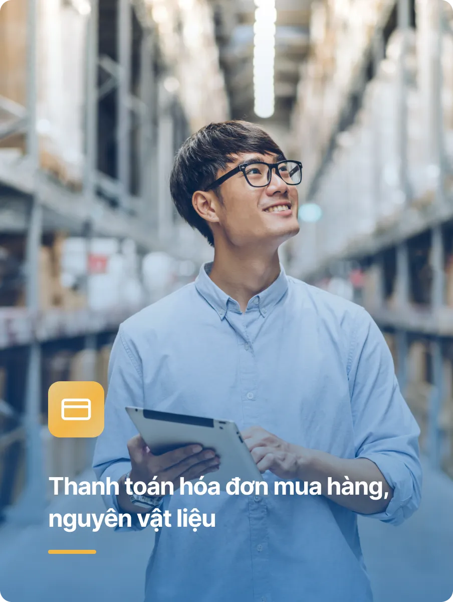 Thanh toán hóa đơn mua hàng, nguyên vật liệu