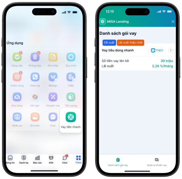 MISA AMIS App Interface