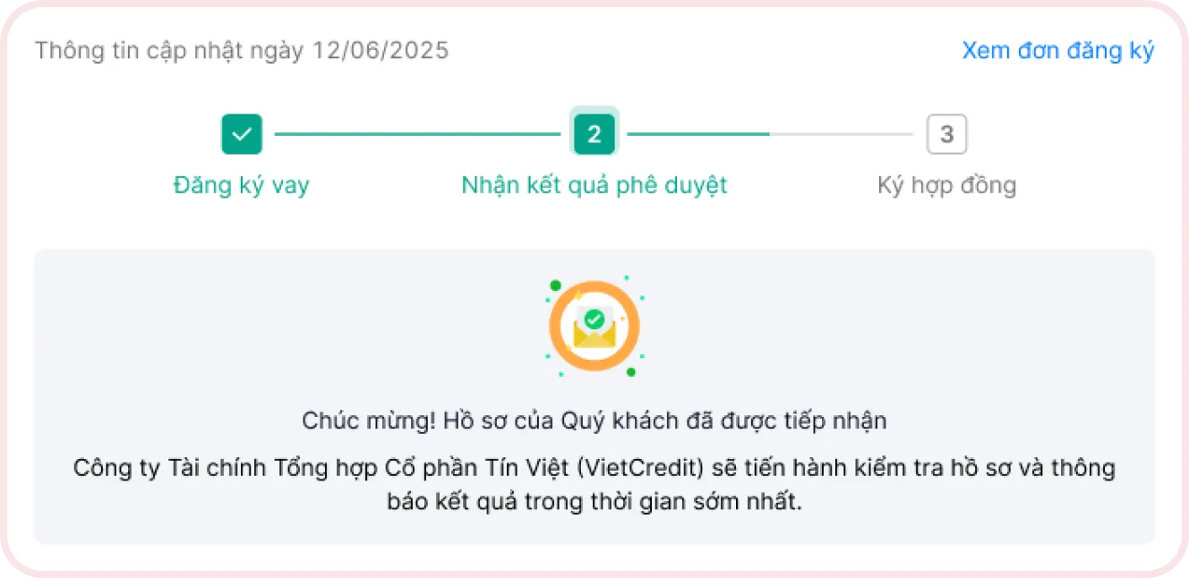 Nhận phê duyệt