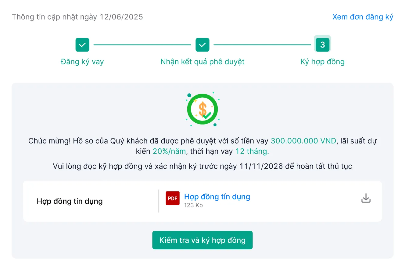 Nhận giải ngân