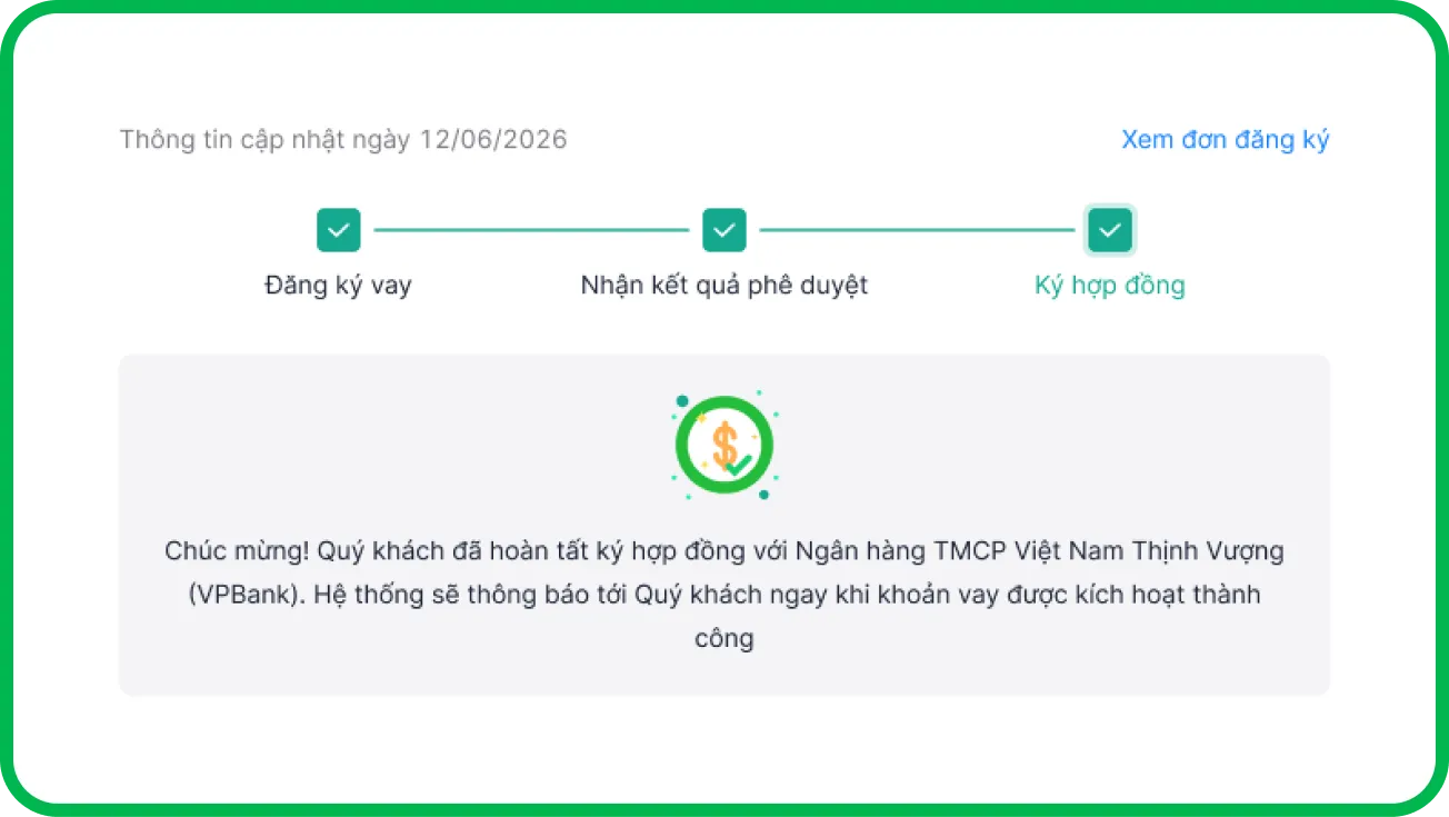 Nhận giải ngân