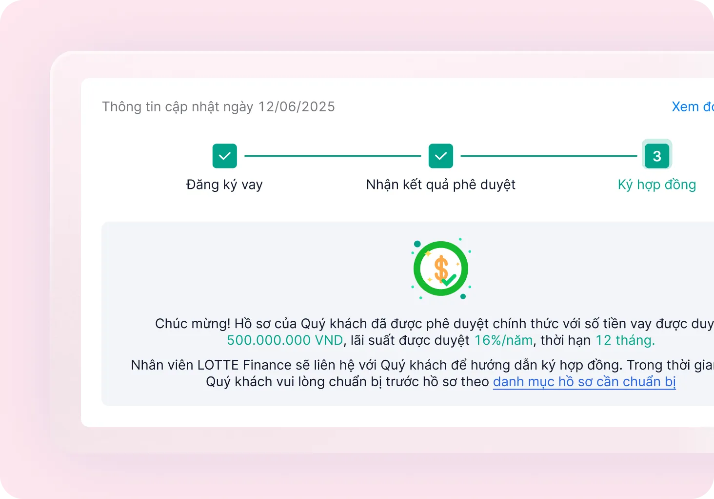 Hoàn tất sơ duyệt và chờ xét duyệt sau 24 giờ